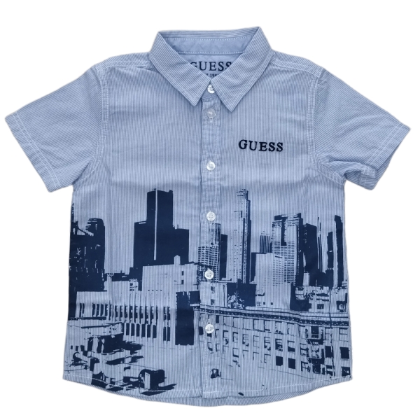 CAMICIA BLU PAESE fronte