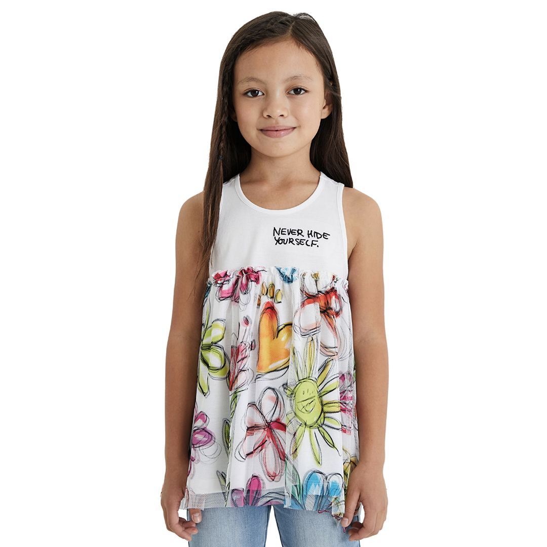 CANOTTA BIANCA C_FIORI indossata