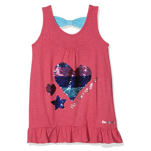 CANOTTA FUSCIA C_FIOCCO BLU fronte