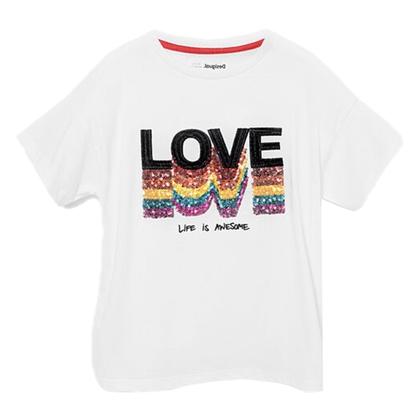 MAGLIA BIANCA LOVE fronte