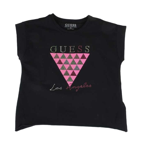 MAGLIA NERA LOGO TRIANGOLO fronte