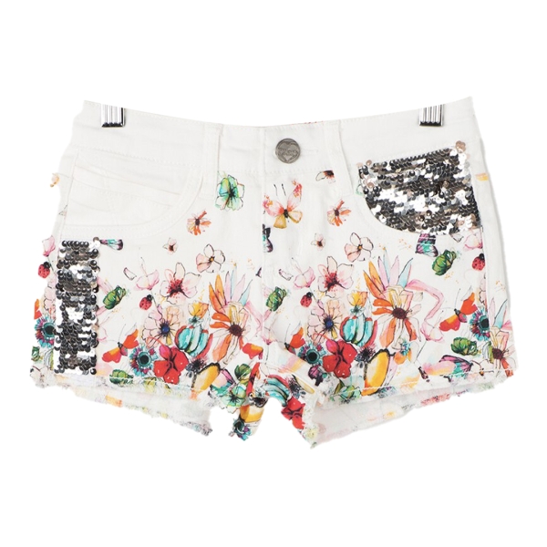 PANTALONCINO BIANCO COLORATO fronte