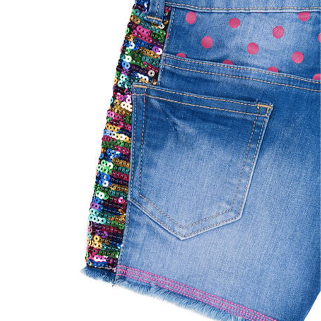 PANTALONCINO JEANS C_PAILLETTES lato retro