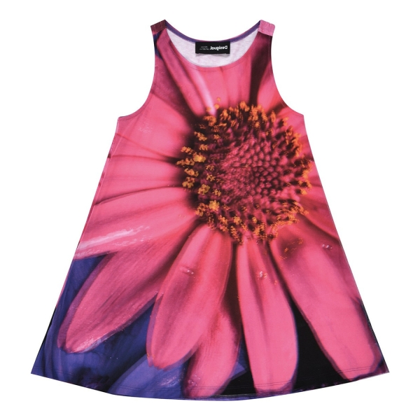 VESTITO C_FIORE FUCSIA fronte