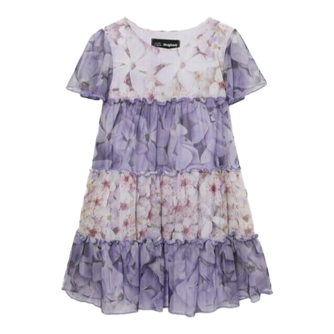 VESTITO VIOLA FLOREALE fronte