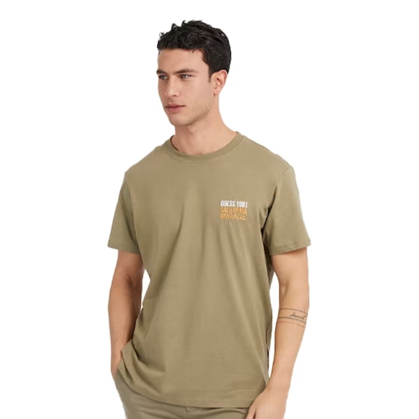 t-shirt_uomo_guess_verde_militare_fronte