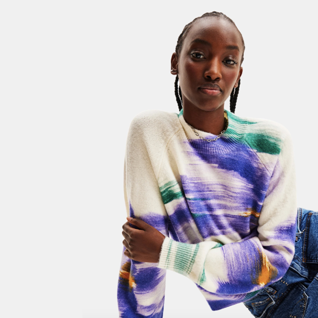 donna_desigual_maglione ècru_regular_fit_multicolore_.