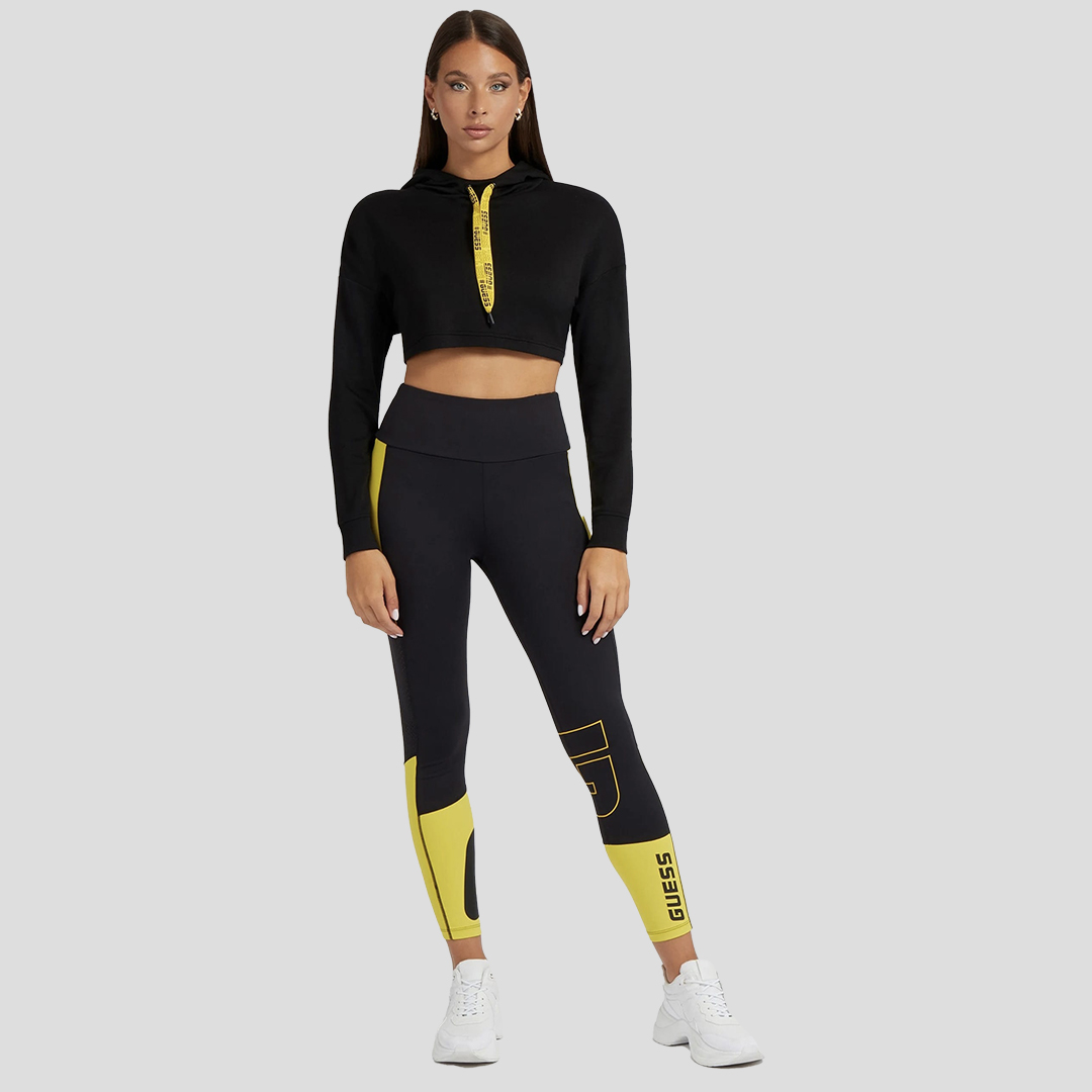donna_guess_leggings_nero_giallo_