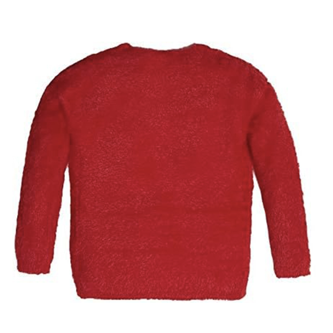 guess_bambina_maglia_tessuto_bouclé_rosso_