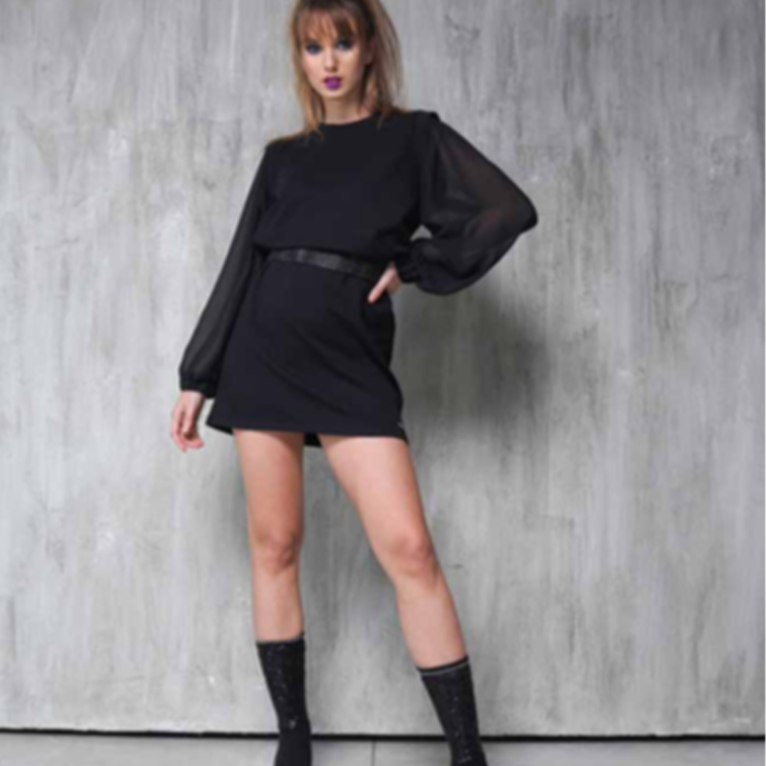 datch_donna_abito_con_manica_georgette_nero___